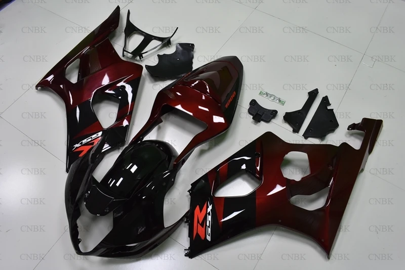 Боди для GSXR1000 2004 GSX R 1000 Abs обтекатель 04 GSXR наборы 2003 K3 темно красный черный|Полные