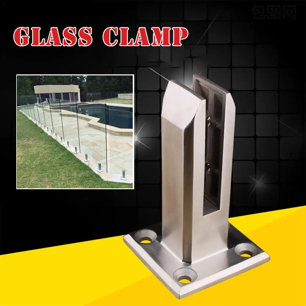 304 Нержавеющая сталь квадратный Стекло втулки ограждение бассейна зажим для