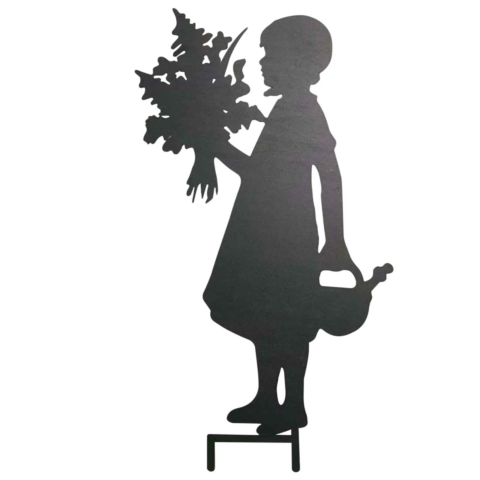 Искусство в саду красивый уличный двор для маленькой девочки с металлическими