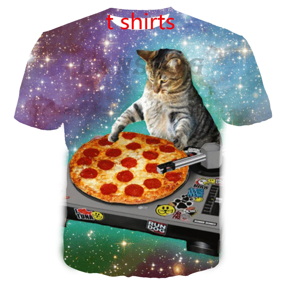 

3d Print Cat Pizza T Shirts/sweatshirts Men Fashion Cool Casual Tee Streetwear Hip Hop Pullover Tracksuit Tops Kawaii Clothing