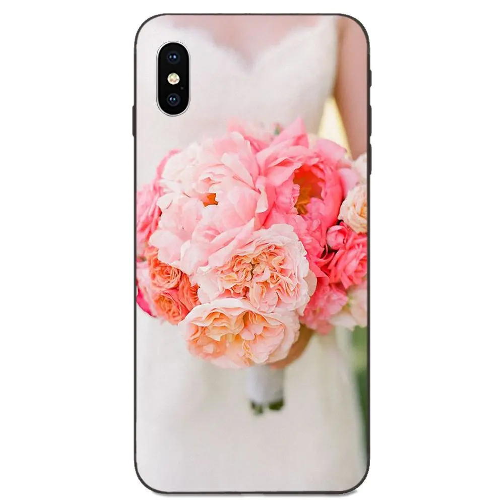 Свежий красочный ярко-розовый пион кремния для Xiaomi Redmi Note 3 3S 4 4A 4X 5 5A 6 6A 7 7A K20 Plus Pro S2