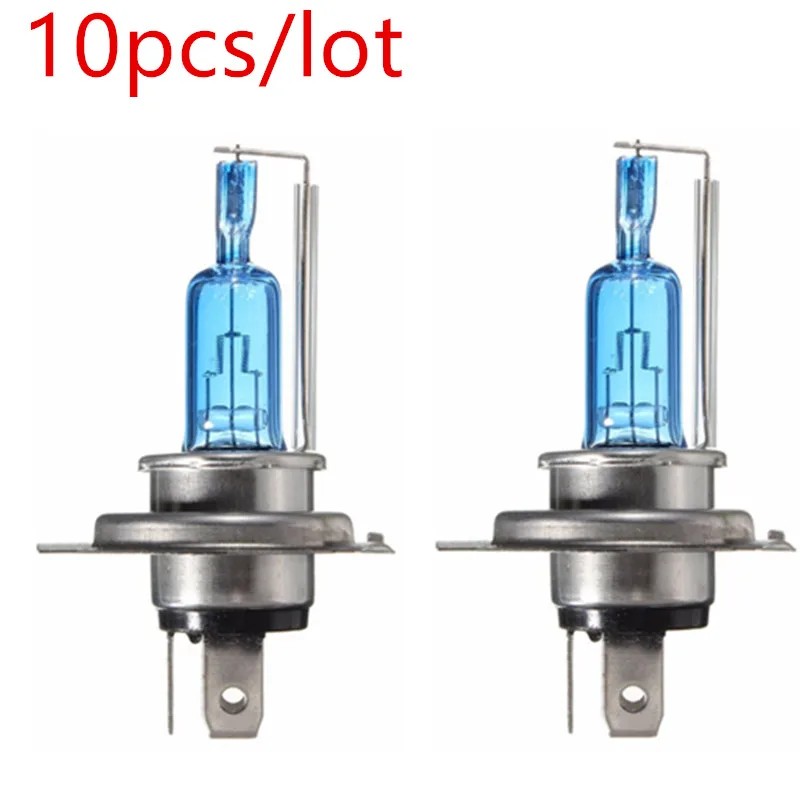 10 шт./лот галогенная лампа для фар 35/35 Вт дальний и ближний свет 6000K P43t скутер