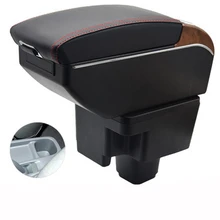 Arm Rest For Chevrolet Sail Armrest Box Center console central Store content box with cup holder USB interface