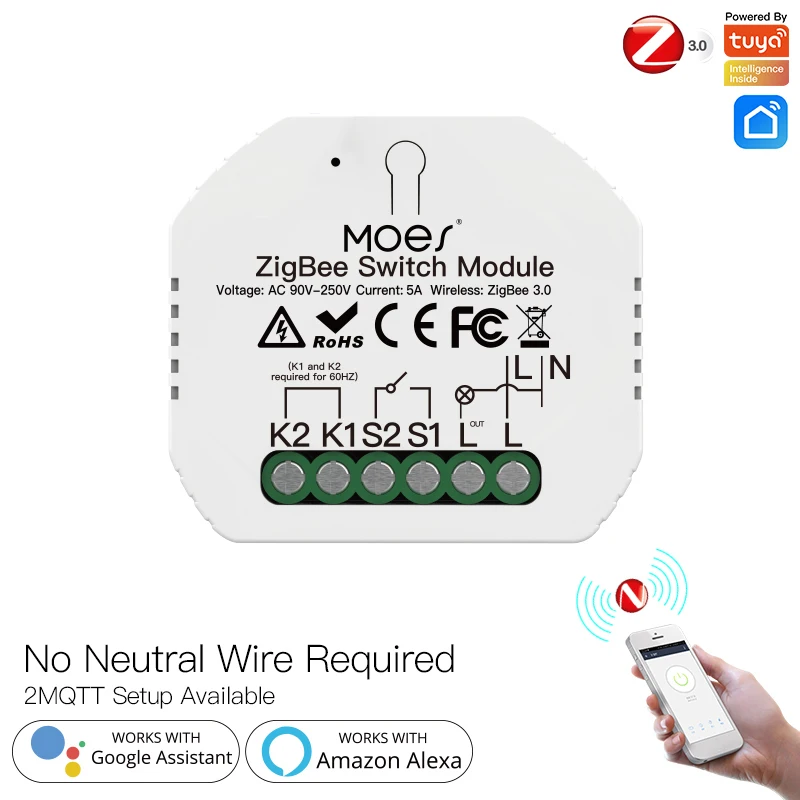 

Tuya ZigBee DiY WiFi Smart Light Switch Relay Module Smart Home Smart Life/Tuya APP Remote Control Work With Alexa Google Home