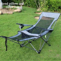 outdoor folding chair ultra light portable beach backrest leisure recliner fishing stool lunch break bed nap simple chair