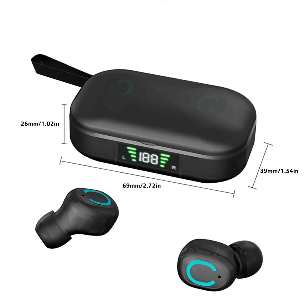 

P18S Noise Reduction Wireless Headphones In-ear Mini Digital Display Private Mode Wireless Headphones