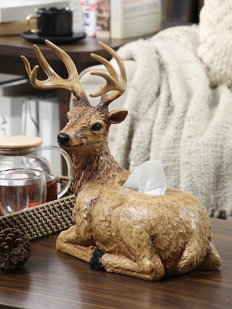 

European-style creative tissue box living room desktop tea table decoration American modern home decoration paper box