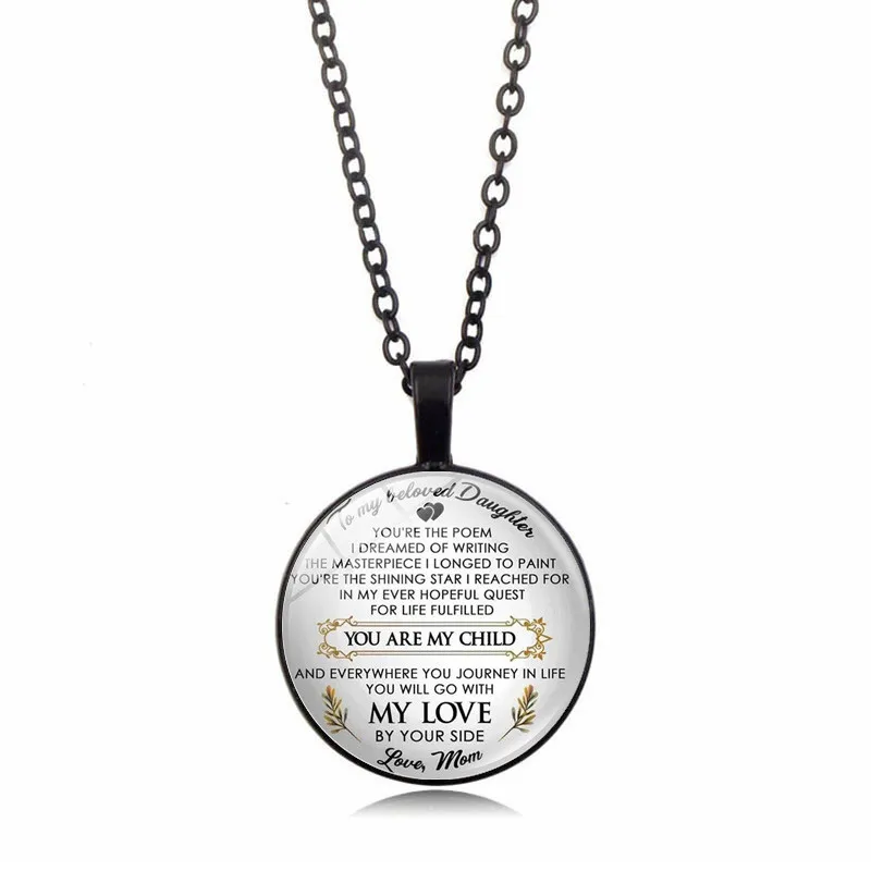 Винтажное круглое ожерелье с подвеской из сплава и стекла классическое