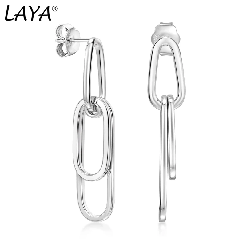 

Laya Real 925 Sterling Silver Exotic Accessories Creative Long Hanging Earrings For Women Original Modern Jewelry 2022 Trend New