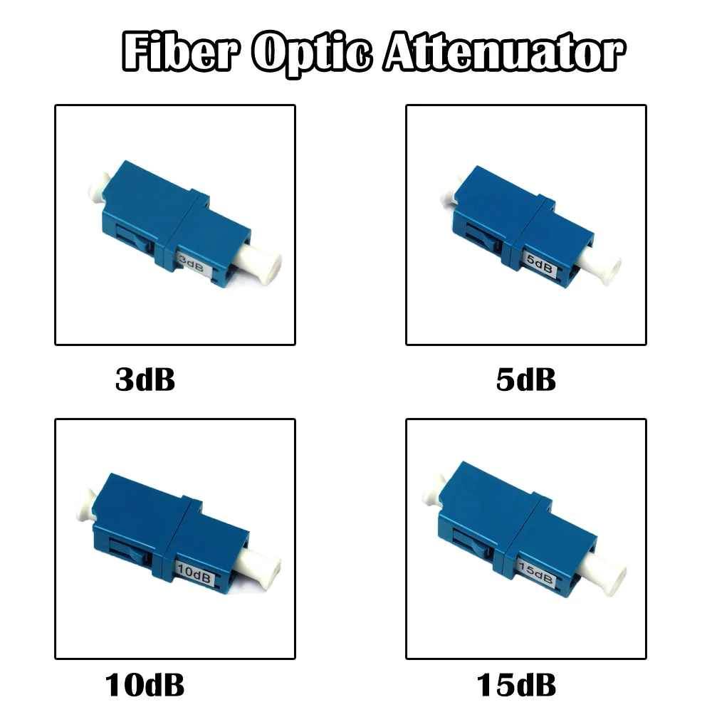 LC фланец волокно оптический аттенюатор 3dB 5dB 10dB 15dB SM одномодовый Simplex UPC FTTH