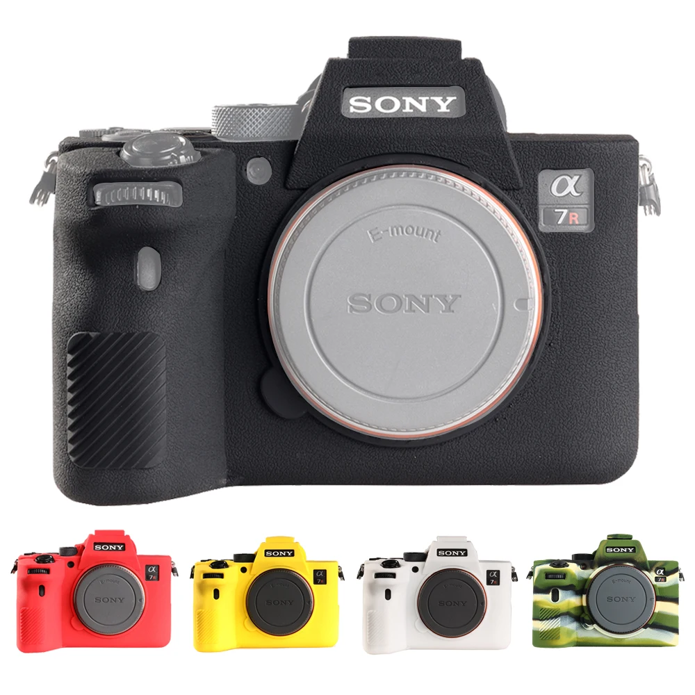 Для sony A7R4 силиконовый чехол высокого качества с текстурой личи Нескользящая