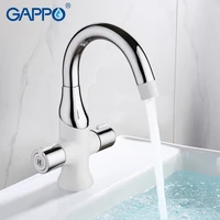 gappo basin faucet white basin mixer sink tap bathroom faucet mixer waterfall bath water mixer deck mounted armatur