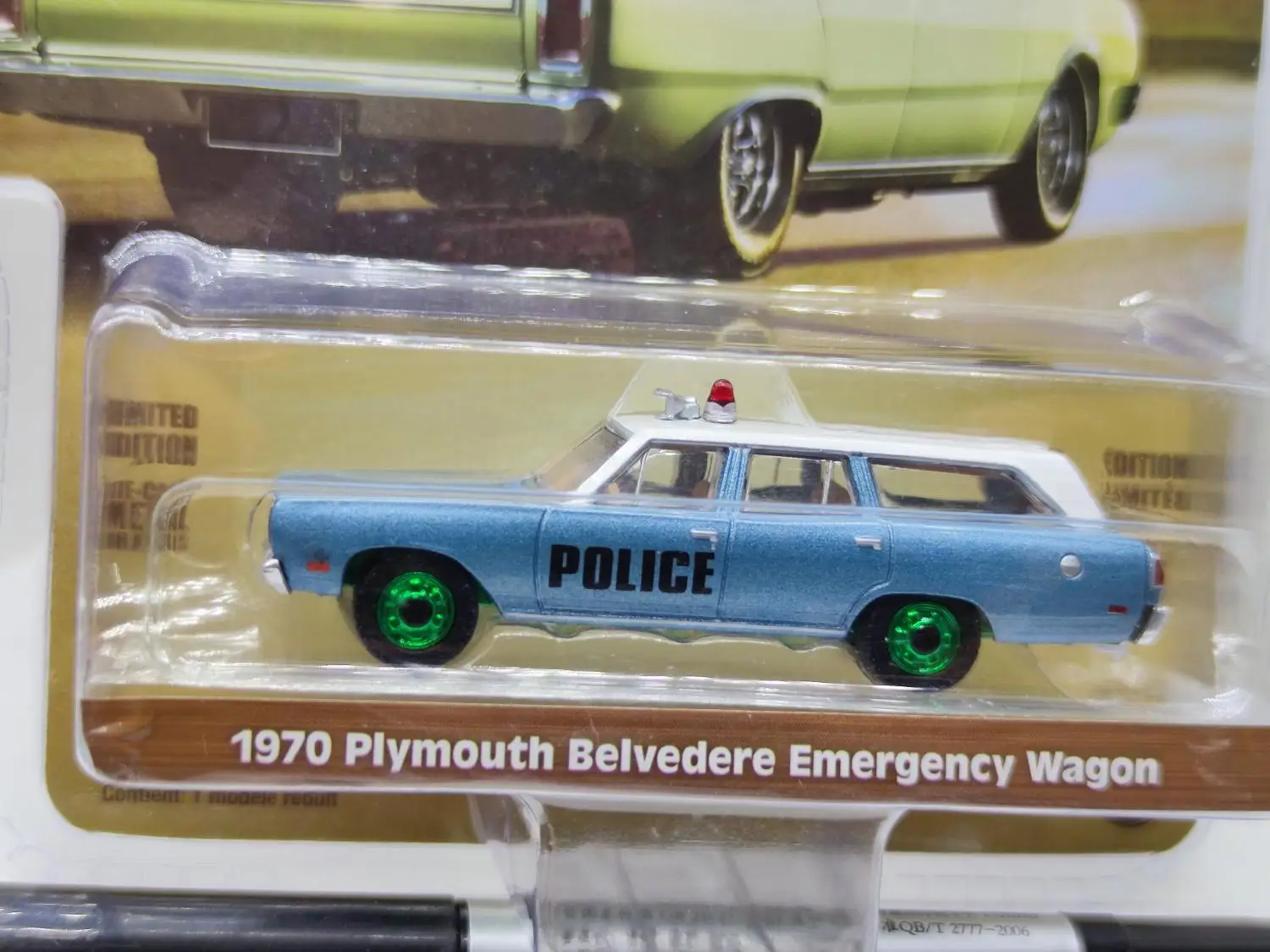 GreenLight 1:64 1970 Плимут Belvedere аварийный универсал зеленая машина модель автомобиля из