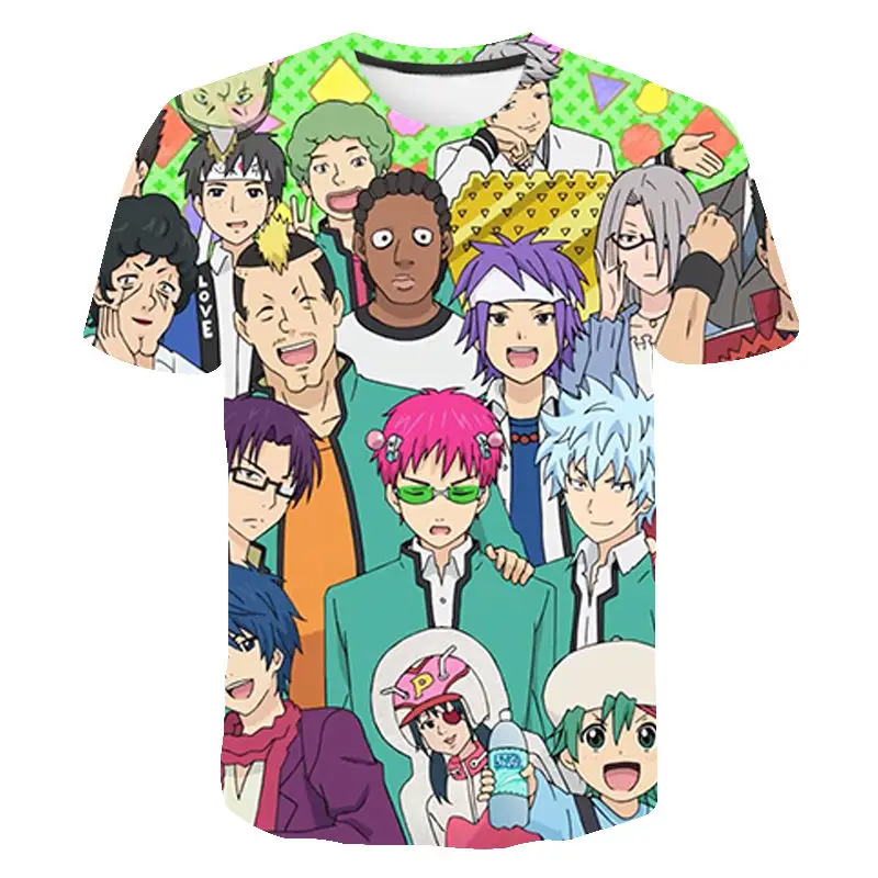 

New Fashion Streetwear Men Women Casual Short Sleeve Unisex Tshirt The Disastrous Life Of Saiki K Kusuo No Psi Nan T Shirts Tops