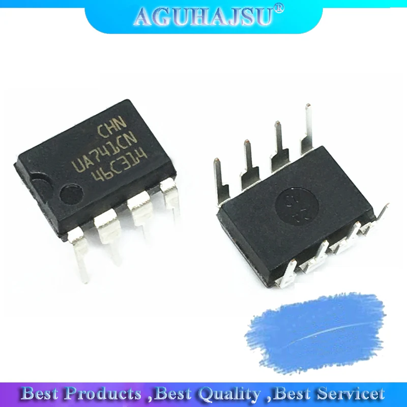 10 шт. UA741CN DIP 8 UA741 LM741 ST Операционные усилители IC|Интегральные схемы| |
