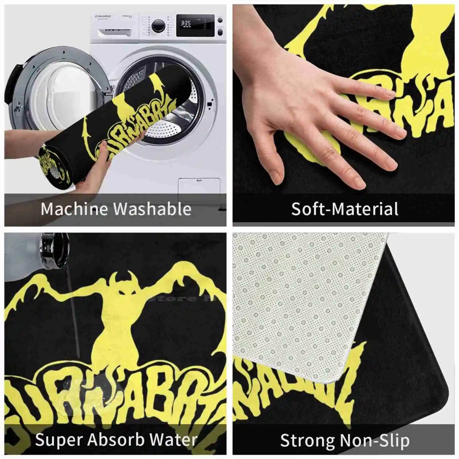 Мягкий домашний Противоскользящий коврик Guana Batz ковер винтажный с металлическим