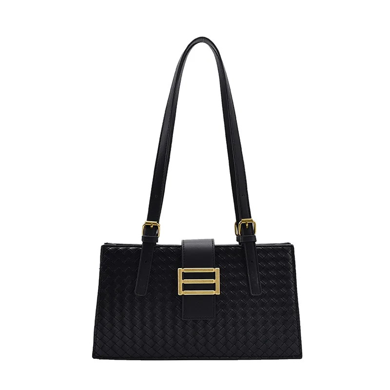 

Vintage Woven pattern Women Shoulder Bag High Quality PU Leather Handbag Fashion lock Crossbody Bags Female Pocket Coin Purse