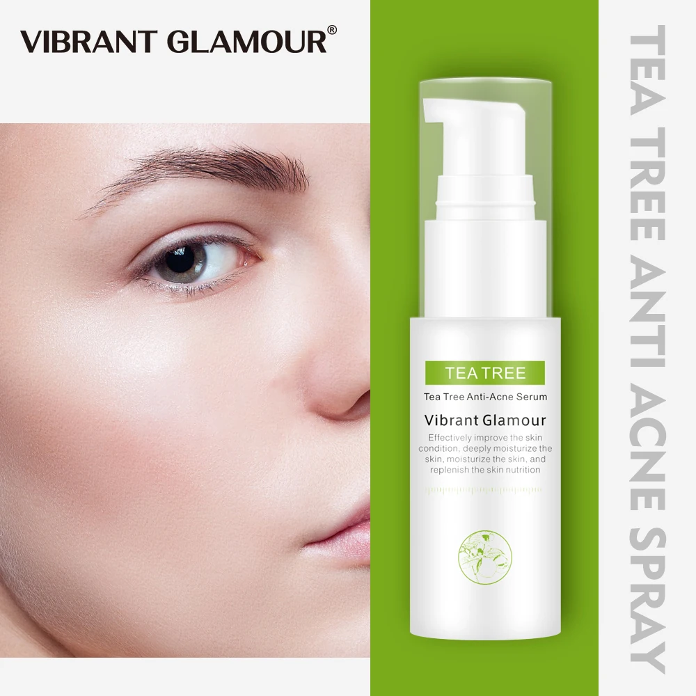 

VIBRANT GLAMOUR Tea Tree Anti-Acne Serum Water Oil-control Acne Toner Scar Cream Treatment Youth Acne For Face Skin Care Product