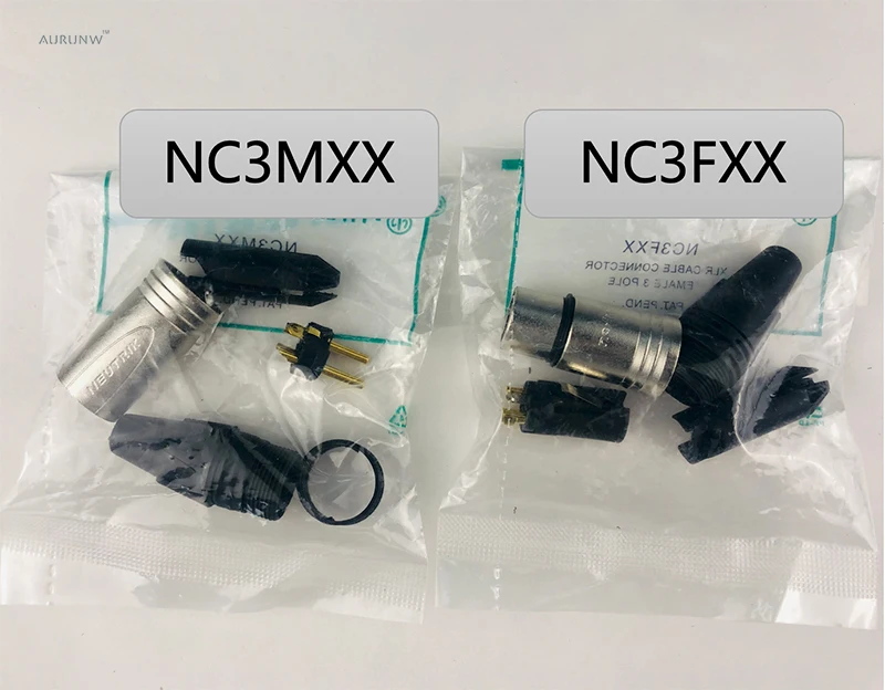 Позолоченные 20 шт./лот 10 шт. NC3MXX и NC3FXX для NEUTRIK штекер гнездо A набор 3 контактный