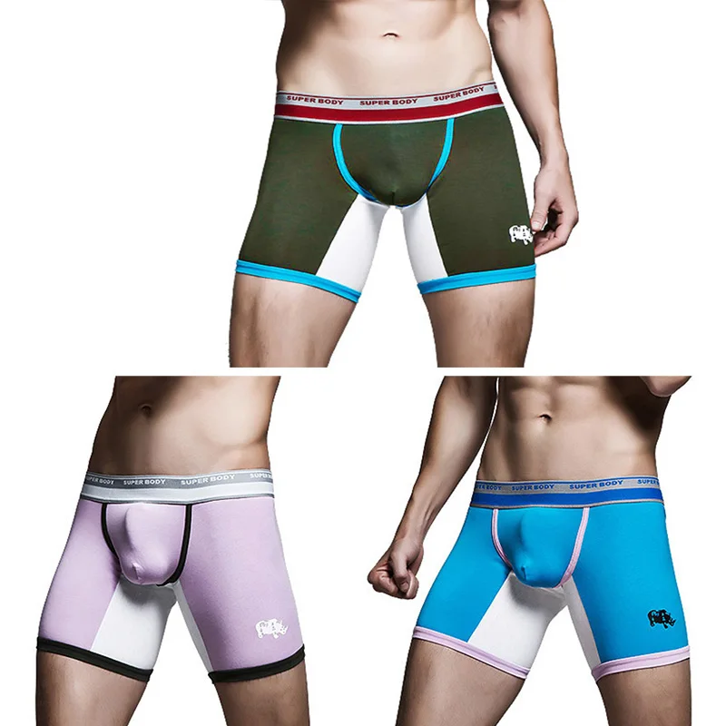 Мужские сексуальные мужские трусы боксеры мягкое дышащее нижнее белье тянущиеся