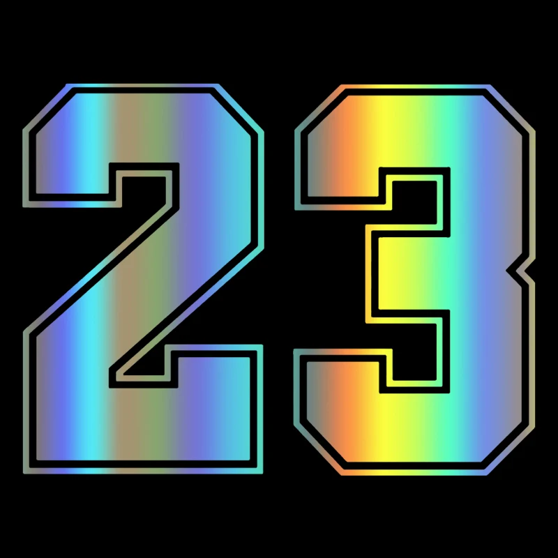 CK2717 #20*15 см номер 23 забавная Автомобильная Наклейка виниловая наклейка Серебристые/черные автомобильные наклейки для машина, бампер, окно, Автомобильные украшения