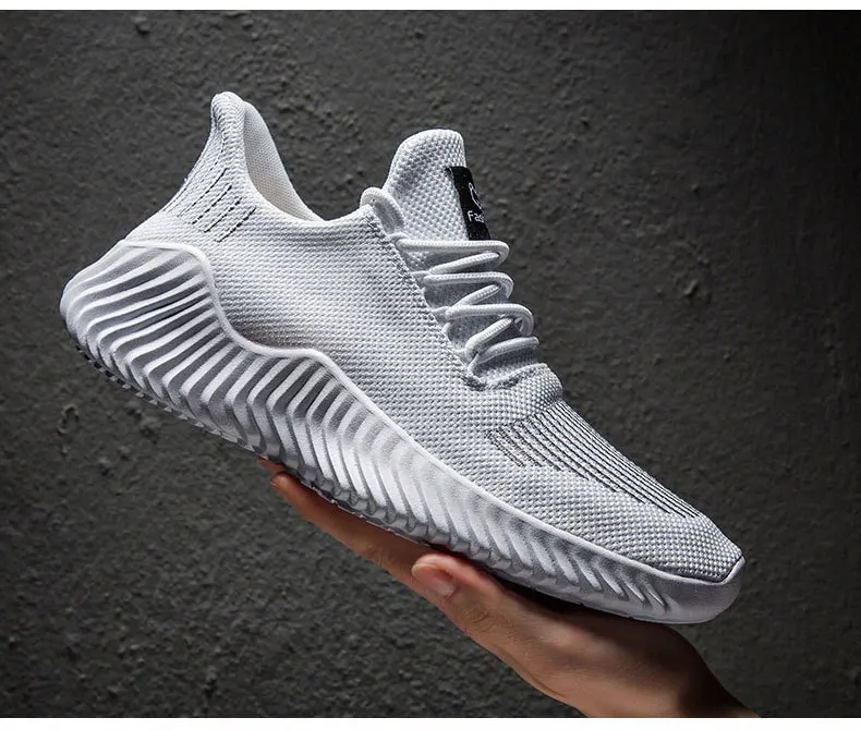 Мужские кроссовки Flyknit Дышащая повседневная мужская обувь Light Large Size Tennis Male Поддержка взрослых Dropshipping 39-47