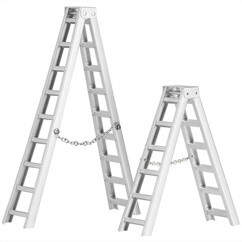 

Масштаб 1/10, аксессуары, Алюминиевая Складная мини-лестница для масштаба 1:10, Радиоуправляемый гусеничный автомобиль Axial SCX10 Traxxas TRX4 Tamiya