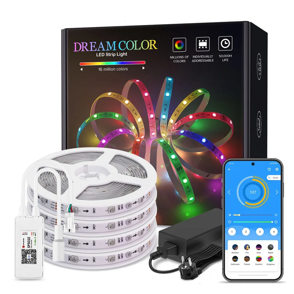 WS2811 светодиодный модуль Пиксели строка светильник s Alexa Wi-Fi Bluetooth Музыка Dreamcolor