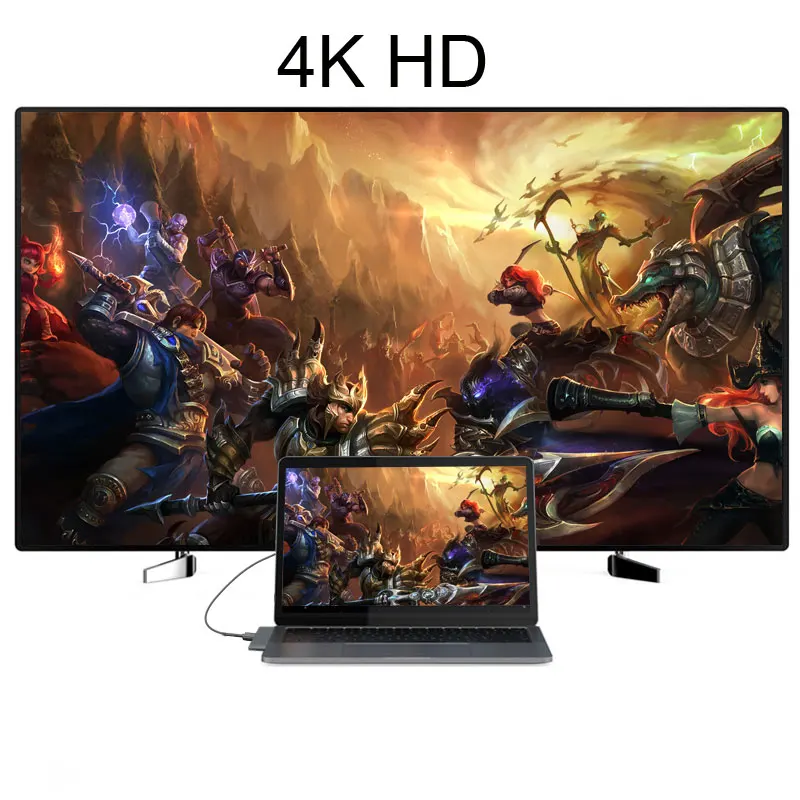 Концентратор USB Type-c 3 в 1 концентратор 0 с разъемом HDMI 4K из алюминиевого сплава для