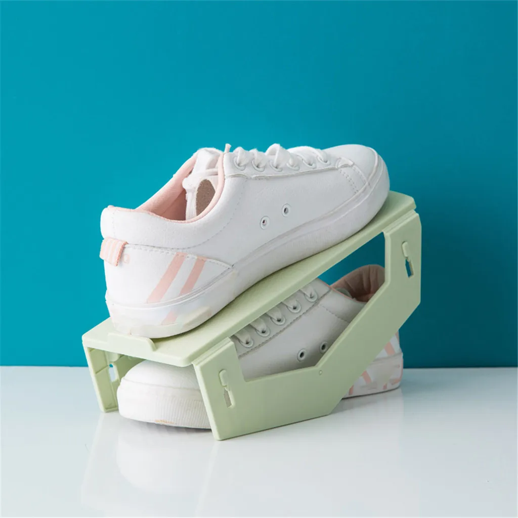 Регулируемый органайзер для обуви современный двойной эргономичный стойка