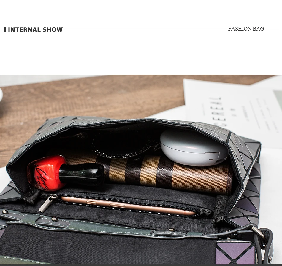 Женская сумка через плечо LOVEVOOK, наплечная сумка световой цвета для дамы, повседневная сумка на плечо с геометрической клеткой, изготовлен из специальных светоотражающих материалов