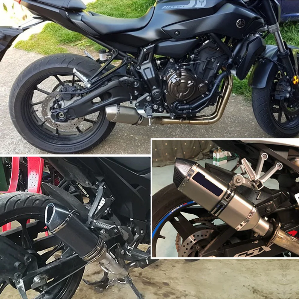 

51mm Universal Motorcycle Exhaust Muffler Pipe DB Killer Scooter For PCX nmax 155 125 CBR250 CB400 cbr250RR R3 R25 Escape Moto