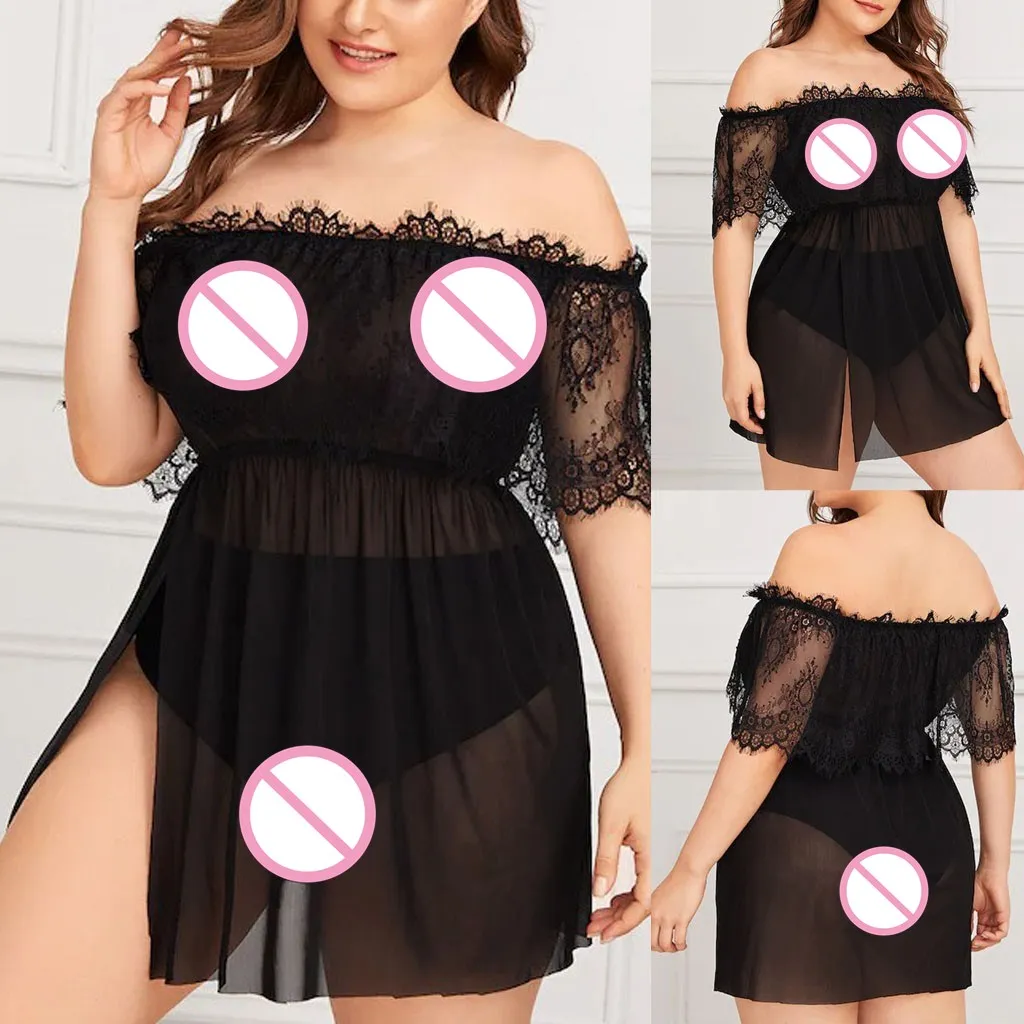 2020 модное женское кружевное прозрачное Сетчатое нижнее белье большого размера с