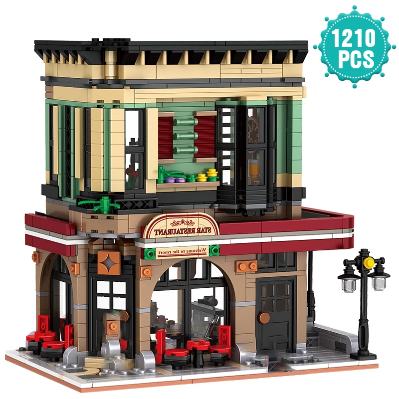 

Ideas Creator Building Blocks Architecture Street View Restaurant House Bricks Assembly DIY Set Toys Birthday Gift For Children