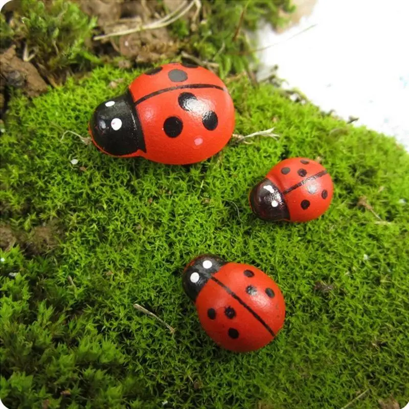 

Garden ornaments 10pcs hot cartoon mini ladybird moss micro landscape ornaments DIY ornaments