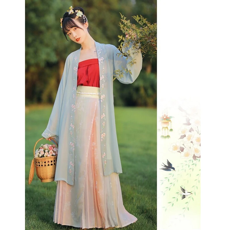 Традиционное сказочное платье с китайским современным узором ханьфу для женщин