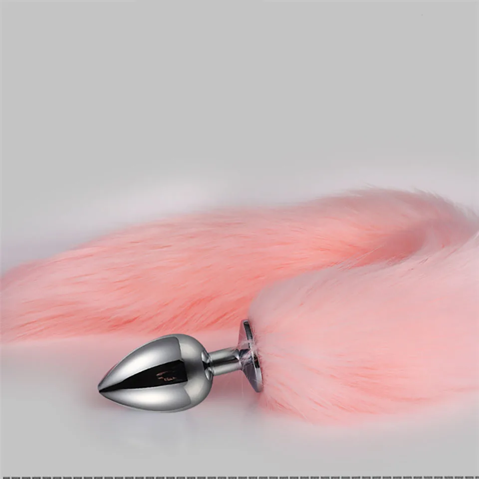 Розовые сексуальные игрушки для пар лисий хвост огромная Анальная пробка