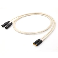 pair hifi audio qed silver platedr ofc pure copper rca male to xlr male audio interconnect cable