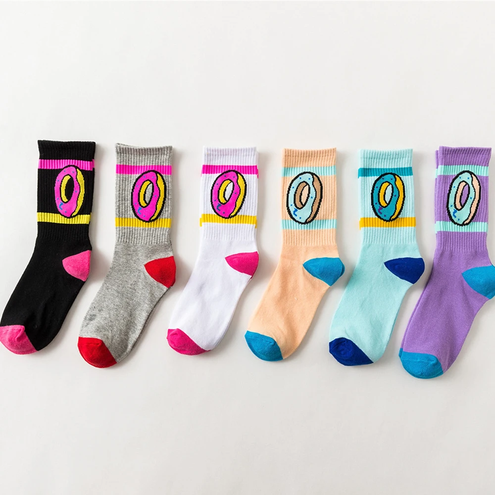 Новинка женские хлопчатобумажные мужские носки однотонные средней длины