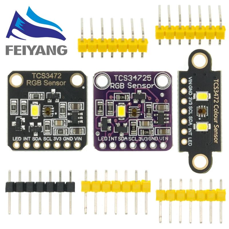 10 шт. цветной датчик STM32 TCS34725 RGB версия с двумя отверстиями модуль макетной платы |
