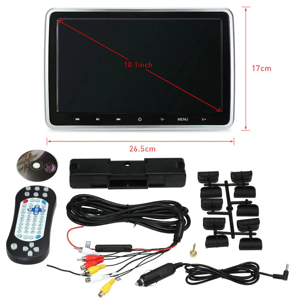 10," Автомобильный подголовник монитор DVD видео плеер USB/SD/HDMI/IR/FM TFT lcd экран 1024x600 сенсорная кнопка игры пульт дистанционного управления Plug Play