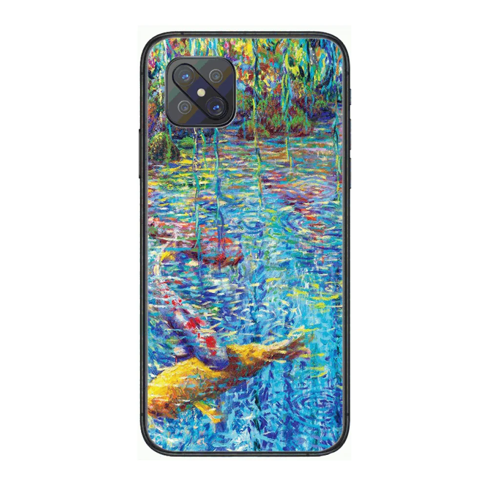 

Exquisite Art Painting Fashion Phone Case cover For OPPO A91 9 83 79 92s 5 F9 A7X Reno2 Realme6pro 5 black tpu cell cover