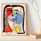 Абстрактная Настенная картина известного художника Пабло Пикассо среднего века, постер для выставки, линия скетчей, Картина на холсте, декор для гостиной