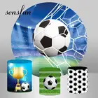 Спортивный Футбольный тематический круглый фон Sensfun для фотосъемки футбольный кубок для мальчиков на день рождения круглые фоны накладки