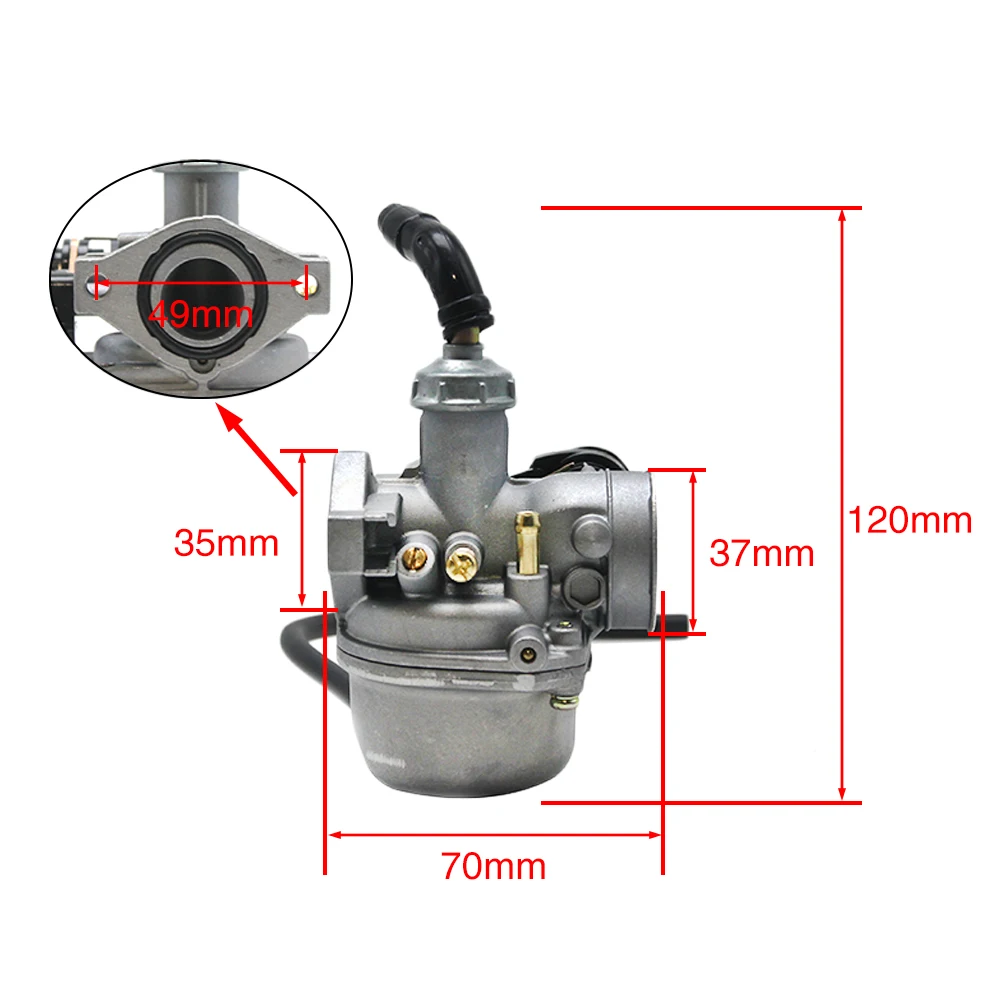Карбюратор мотоциклетный Alconstar Racing PZ19 19 мм с воздушным фильтром для 50 куб. См 70 90 110