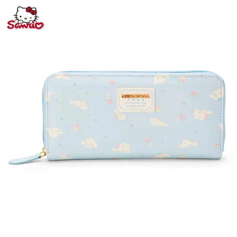 

Новый продукт kawaii Cinnamorol Длинный кошелек на молнии, Длинный кошелек, кошелек для девочек с сердечками, держатель для карт, подарок для детей