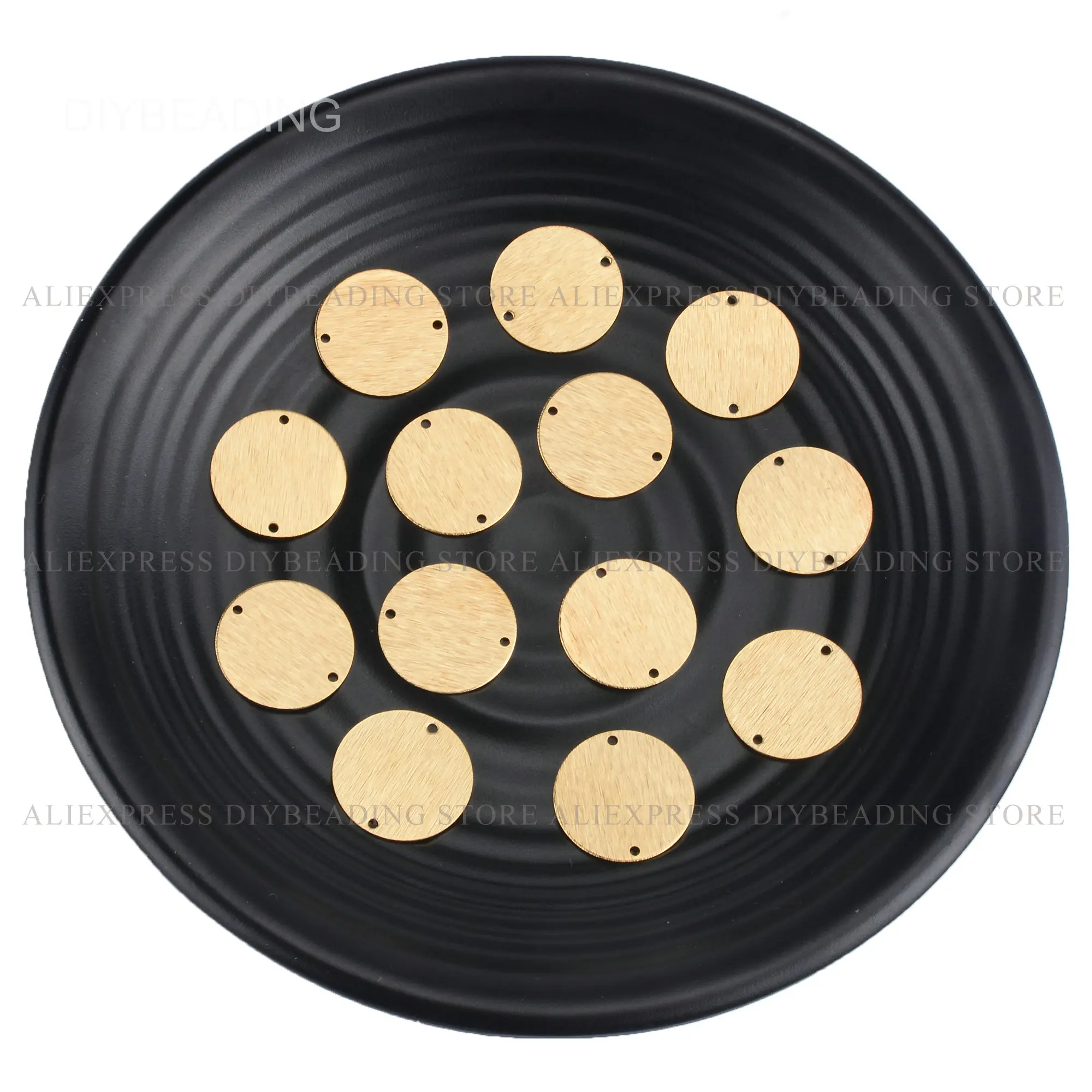 

10-500 Pcs Metal Stamping Online Bulk Wholesale Brushed Brass Round Blank Finding for Earring Necklace Jewelry Making Supply