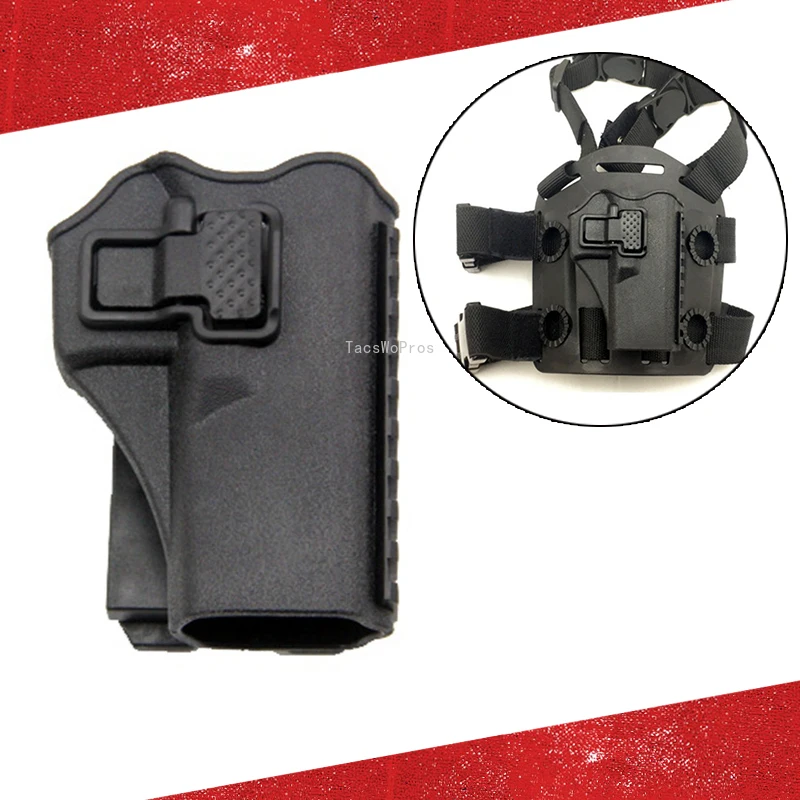 

Tactical Military Shooting Belt Gun Holster Right Handed Light Bearing W/ Rail Hunting Gun Holster for Glock 17 19 22 23 31 32