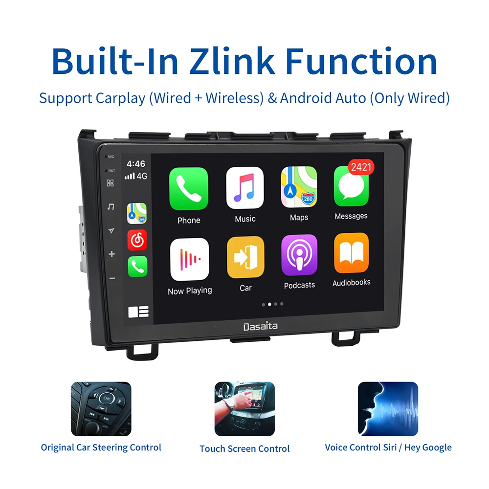 Dasaita автомобиль 1 din радио Android 10 0 для Honda CRV 2008 2009 2010 2011 Навигация GPS MP3 64 Гб ROM DSP 9 &quotIPS