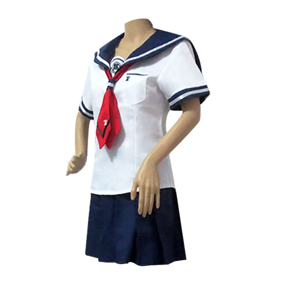 Danganronpa Cosplay costumes Naegi Komaru uniform Women's Skirt / top / tie / Socks / Wig  Anime costume JK school uniform